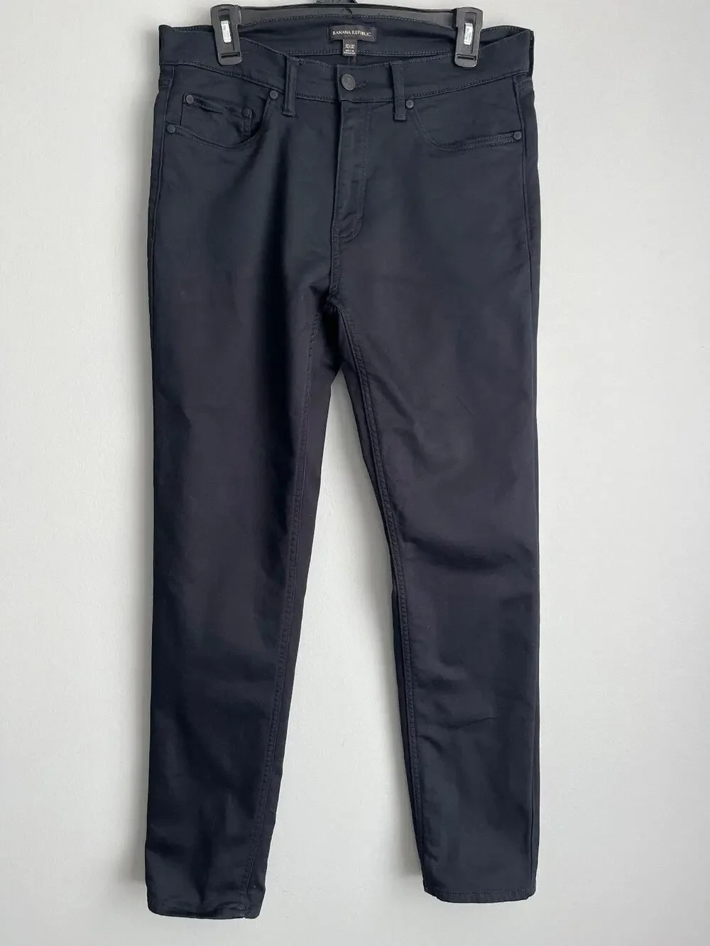 Banana Republic Men's 32x32 Black Jeans Cotton Straight Fit Denim Basics Minimal